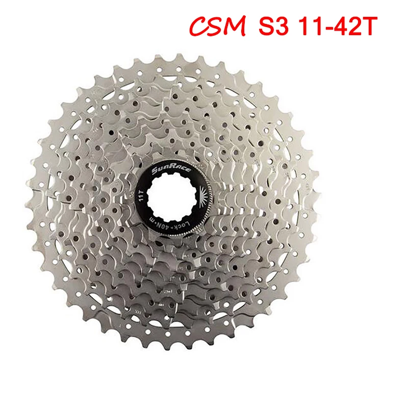 Sunracing 10 S кассета CSMS3 CSMX3 11-40T11-42T 11-46 T MTB велосипедная обгонная муфта Moutain велосипедная кассета Fit Shimano SRAM маховик - Color: 10S-S3-Sliver-11-42T