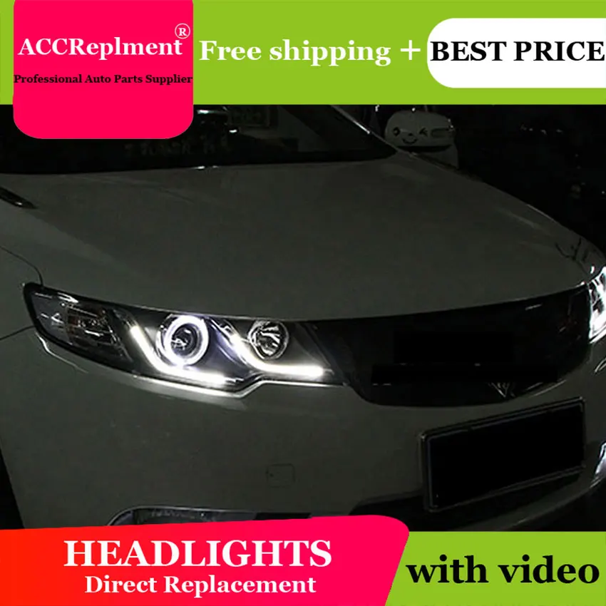 Автомобильный Стайлинг для Kia Forte фары 2012 Cerato светодиодный DRL Объектив двойной луч