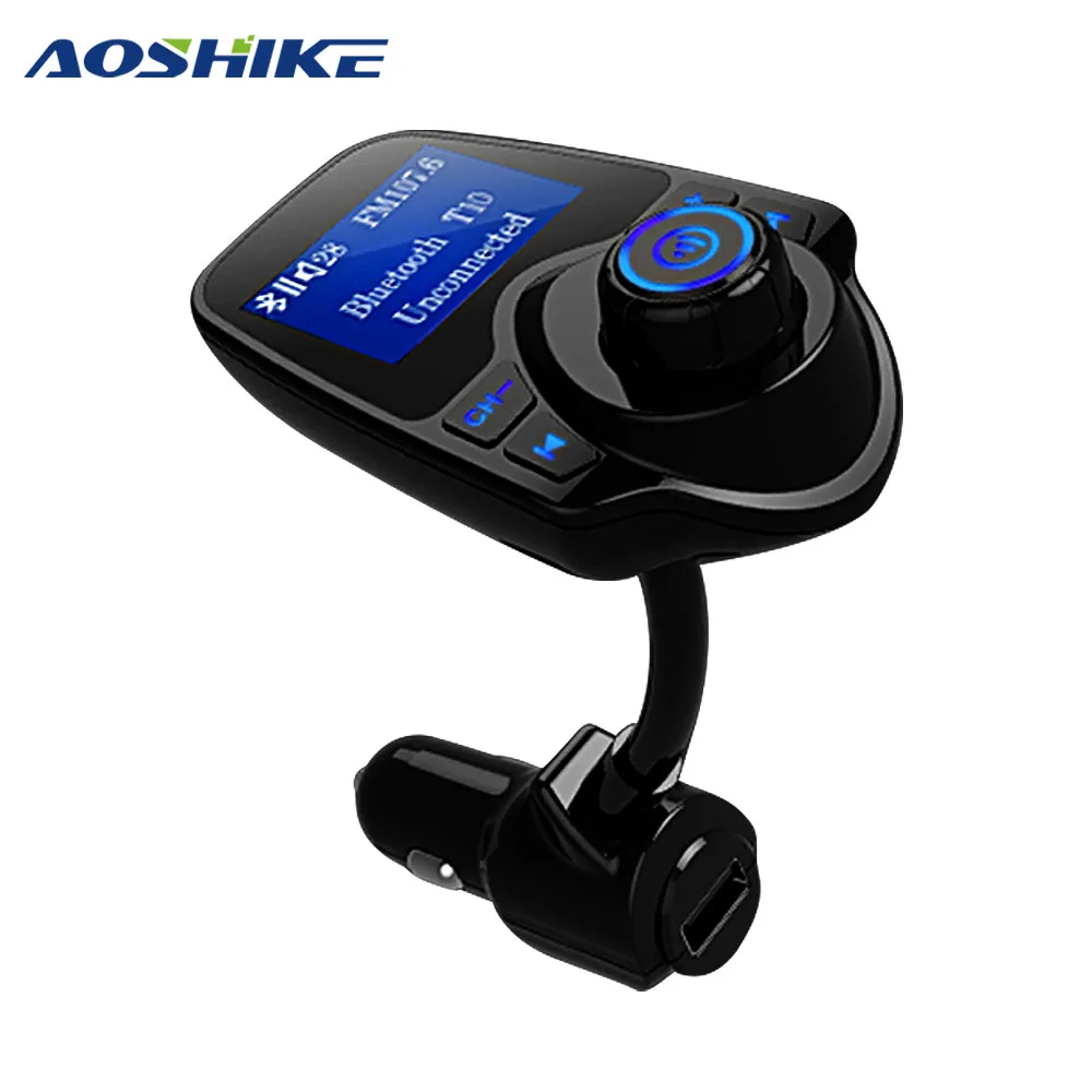 

AOSHIKE FM Transmitter Wireless Handsfree Car Kit Bluetooth FM Modulator Car MP3 Audio Player USB Car Charger with LCD Display