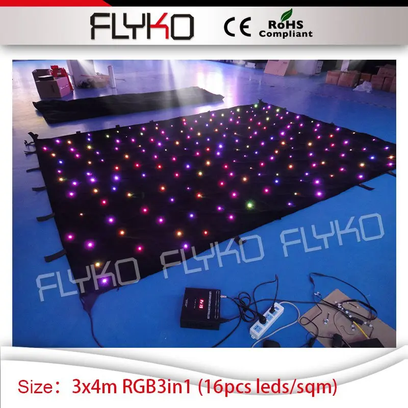 Фея звезда загорается светодиодный DJ Light занавес 10FT * 14ft led color changing занавес свет