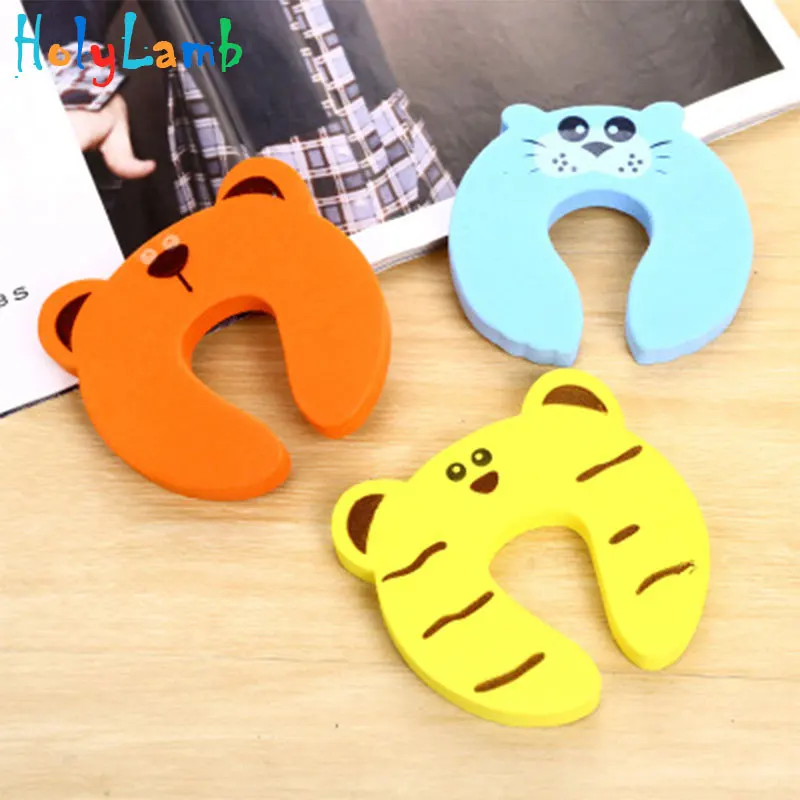 5Pcs/Lot Protection Baby Safety Cute Animal Security Card Door Stopper Baby Newborn Care Child Lock Protection From Children
