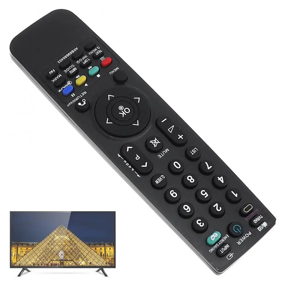 Black Universal TV Remote Control with Long Transmission Distance for