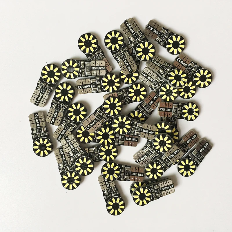 

100X T10 Led Canbus 18 Smd 3014 No OBC Error 194 168 W5W T10 18smd LED Interior Instrument Light Bulb Lamp White 6000k