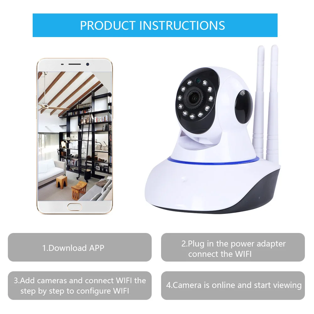Oeak, 1080 P, беспроводная ip-камера, ИК, ночное видение, детский монитор, купол, для помещений, 2-Way, аудио, видео, CCTV, Wifi, монитор для видеонаблюдения