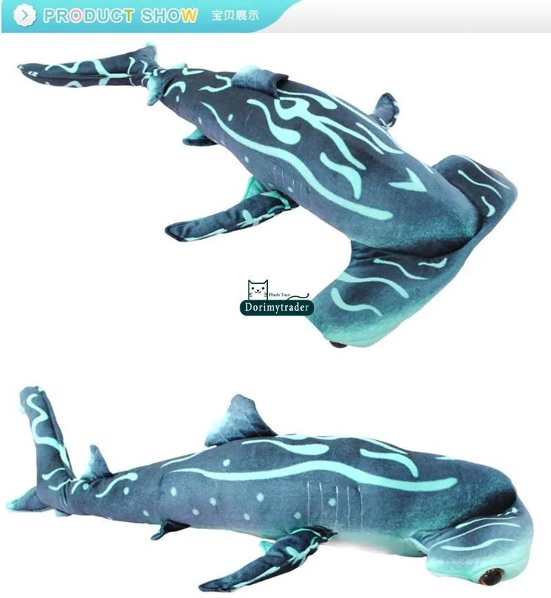 Dorimytrader 100cm X 53cm Emulational Hammerhead Shark Stuffed Toy Giant Soft Plush Sea Animal Shark Doll Pillow  Free Shipping DY61261 (17)