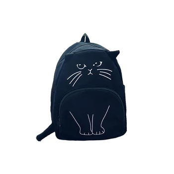 

2017 Japanese Lovely cartoon Cat Backpack For Women Backpack Casual Canvas Girl School Bag Kawaii Backpack travel rucksack