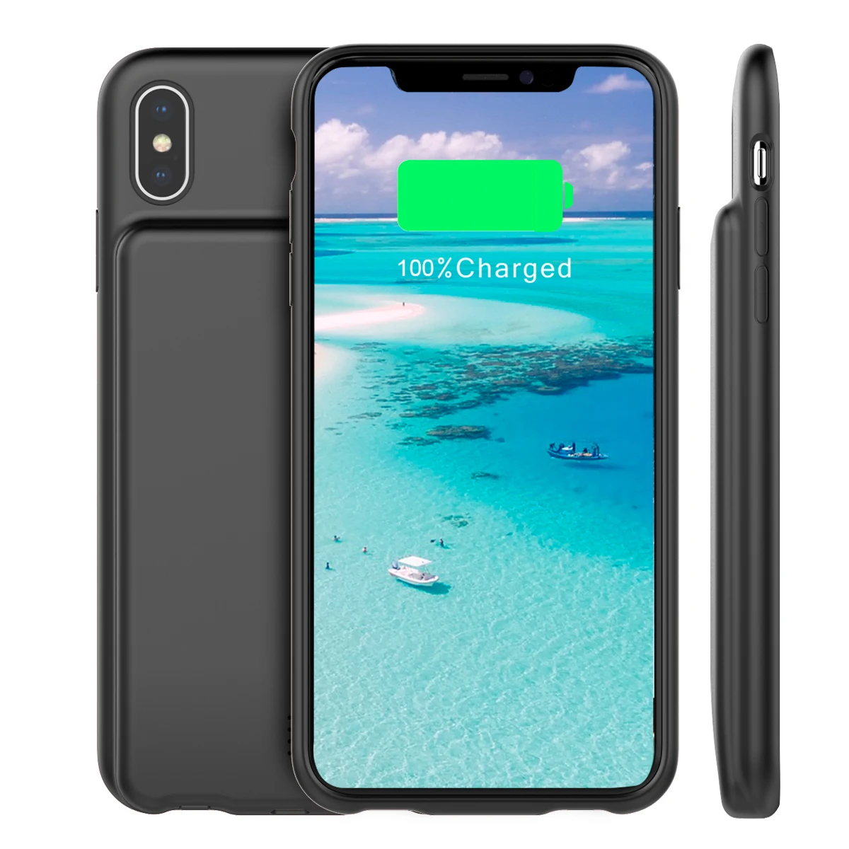 

For iPhone Xs Max Battery Charger Case with Audio 5000mAh Rechargeable Power Bank External Backup Charger Case For iPhone Xs Max