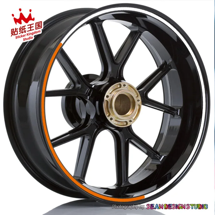 Для ktm duke 125 250 690 790 1290 RC200 RC390 RC8 мотоцикл 2 Цвета наклейки для колес Светоотражающие