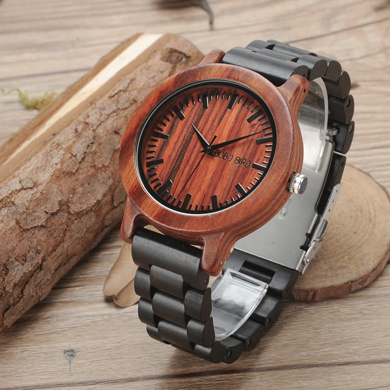 2017 New Luxury BOBO BIRD Brand Men Watches Wooden Band Quartz Wood Watch Wrist Watch Male Relogio C-M05