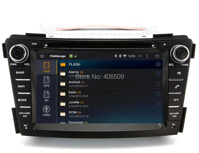 Perfect Android 7.1 Car DVD Player GPS Navigation for Hyundai i40 2011 2012 2013 with Radio BT USB AUX WIFI Audio Video Stereo 4Core+2G 7
