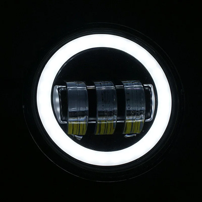 4.5 Inch 30W Black LED Auxiliary Passing Spot Lights for Harley-Davidson Motorcycles Fog Lighting  (11)