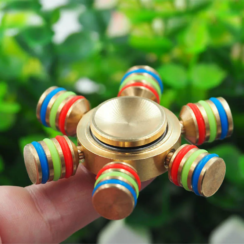 Шестиугольный Непоседа счетчик гироскопа кристально чистый стороны Spinner Игрушки для снять тревожность