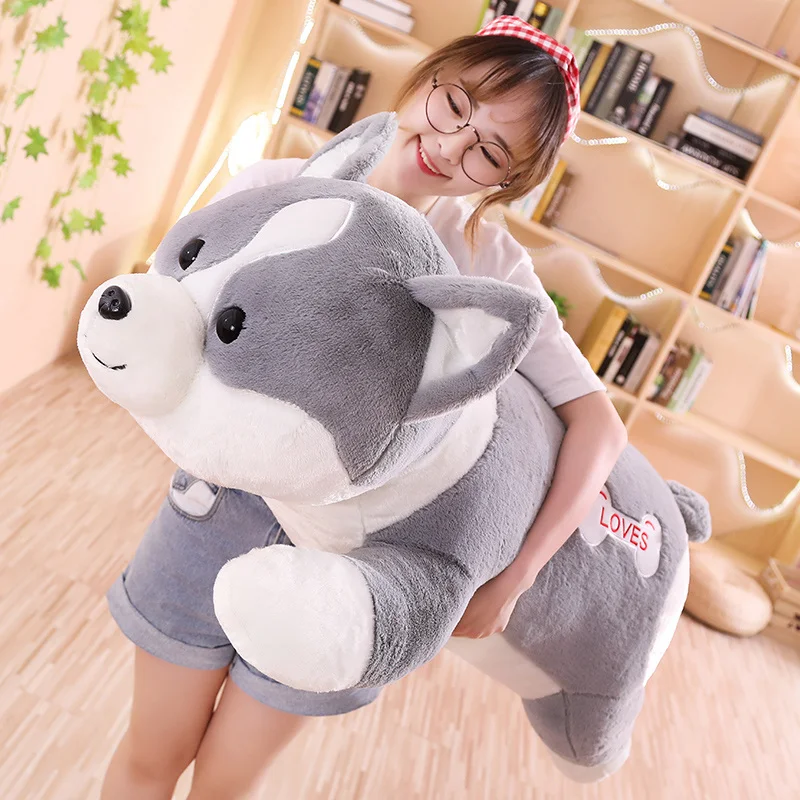 60/80cm Lovely Corgi Dog Plush Toy Stuffed Soft Animal Cartoon Pillow Best Gift for Kids Children