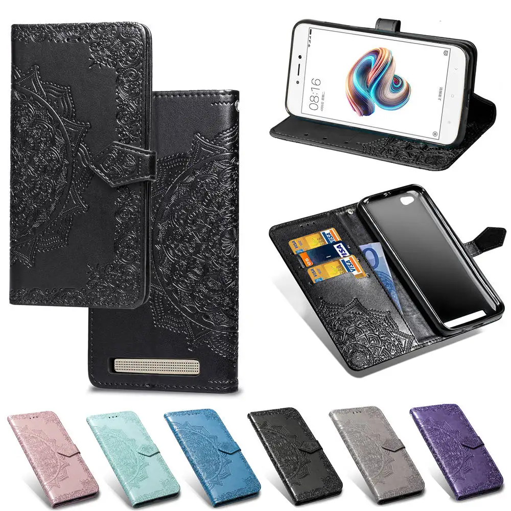 

For Redmi 5a note 5a Redmi 6 6a Phone case Mandala Flip Leather Wallet Stand Cover For Xiaomi Mi a2 lite Redmi 5 plus Note 5 Pro
