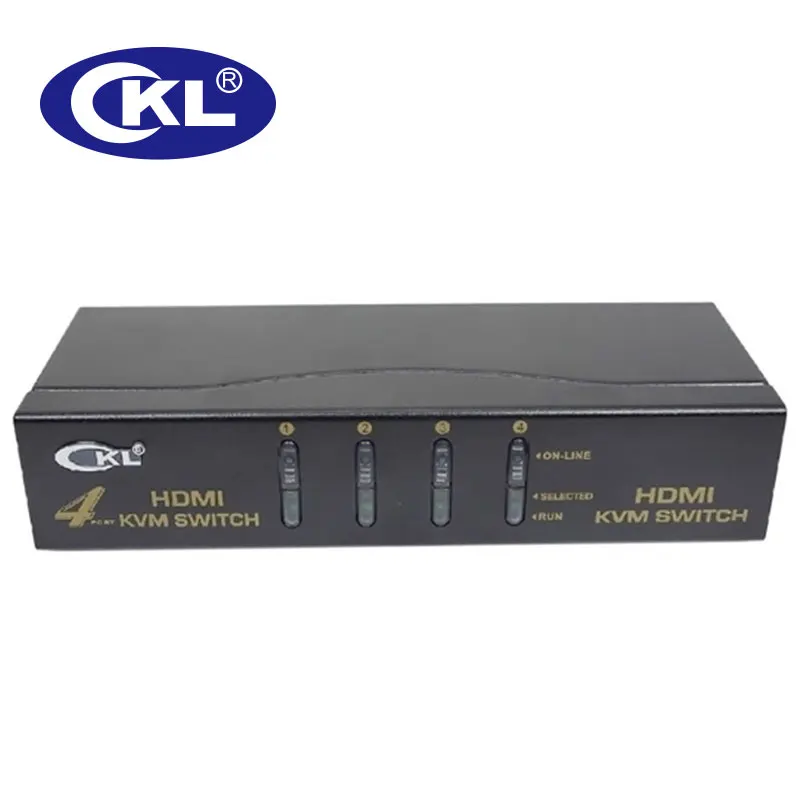 CKL 4 ميناء USB السيارات مفتاح ماكينة افتراضية معتمدة على النواة الدعم زر التبديل الفيديو متعددة هدمي الجلاد ل لوحة المفاتيح ماوس 1080 وعاء (CKL-94H)