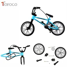 TOFOCO сплав мини палец игрушечные велосипеды bmx ручной горный велосипед модель с запасными шинами инструменты велосипед Детские игрушки три цвета