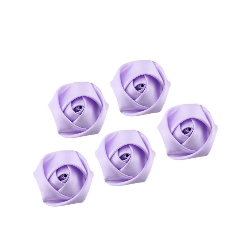 

20 Pcs\lot Fabric Rose Flower Handmade Diameter 3.5 cm Satin Ribbon Rose Flowers For Wedding Bouquet Bride Flower Accessories