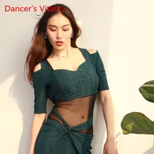 Стиль, половина рукава, топ и юбка, 2 шт. Костюм для танца живота Одежда для восточных танцев Красный, фиолетовый, зеленый, S, M, L