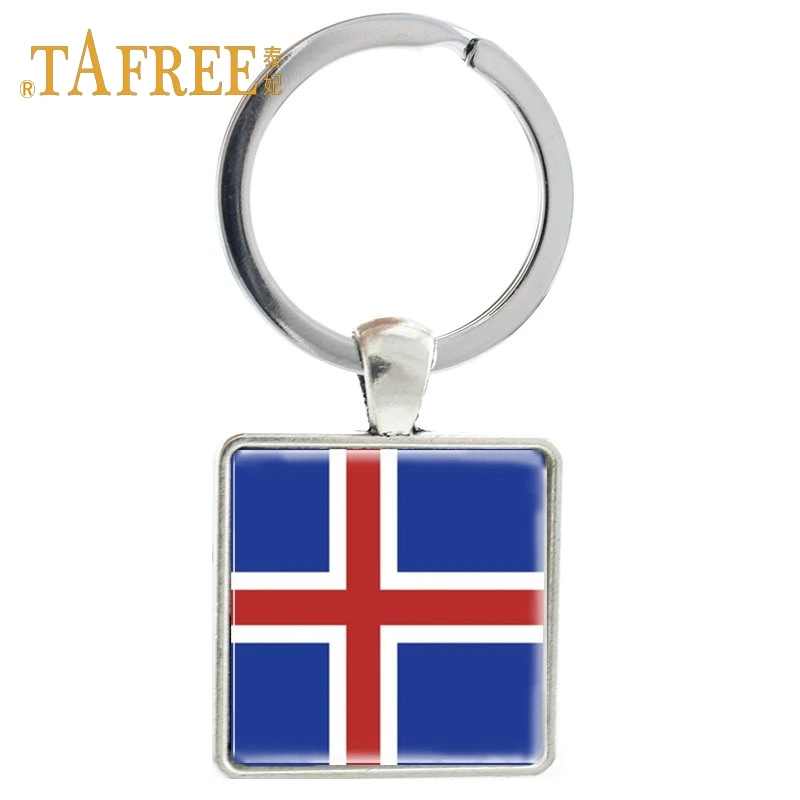 FG39 Tafree, модные квадратные Брелки с флагом, греческий Jordan Kuwait, брелок с Исландским брелоком, брелок-сувенир, брелок для ключей, ювелирные изделия FG35 - Цвет: FG39