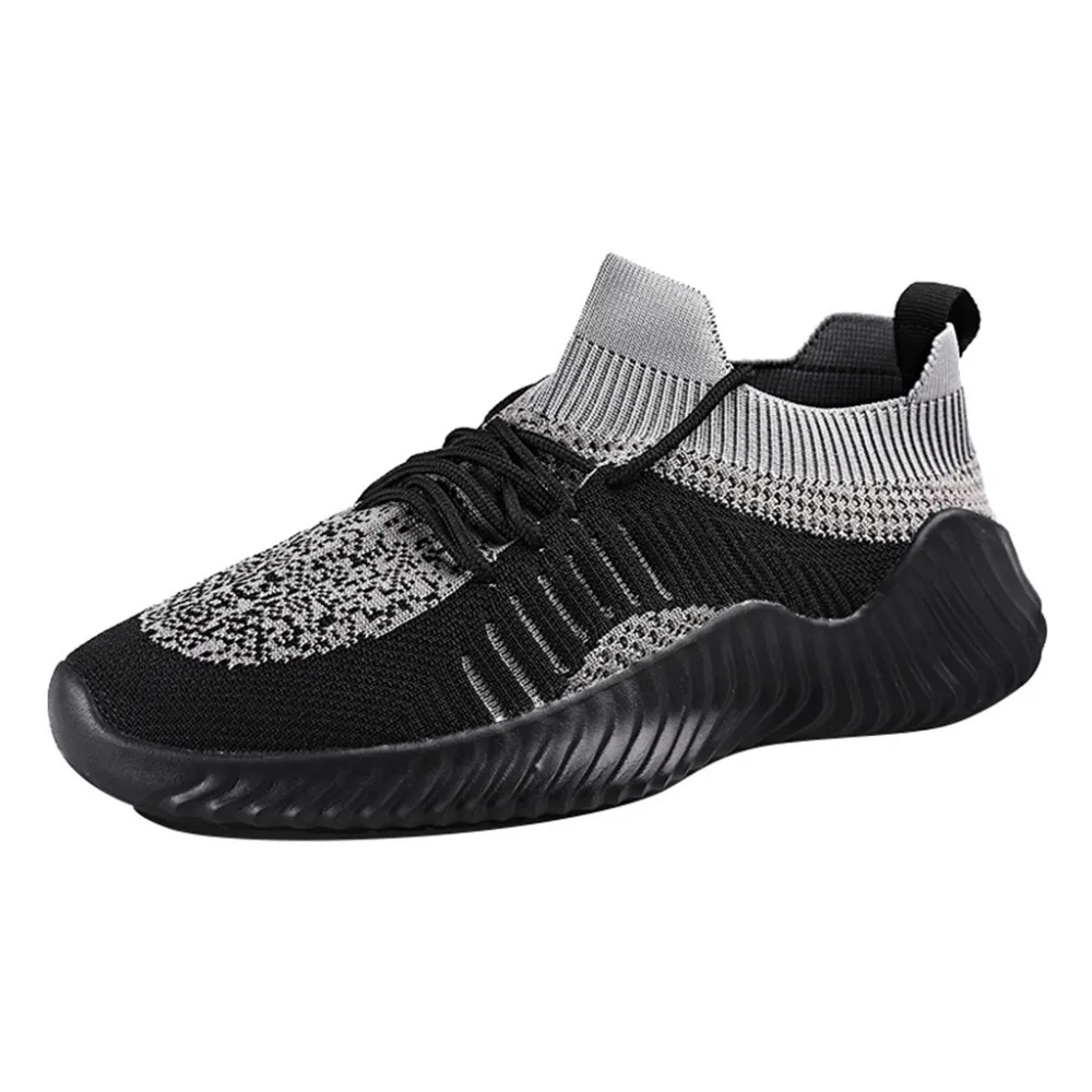 2019 Men's mesh breathable sports shoes wear running shoes fashion wild lightweight casual comfortable sneakers homens 40J5 (2)