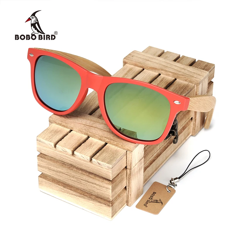 1C-CG003c-Red plastic and green polarized lens sunglasses women BOBO BIRD (12)