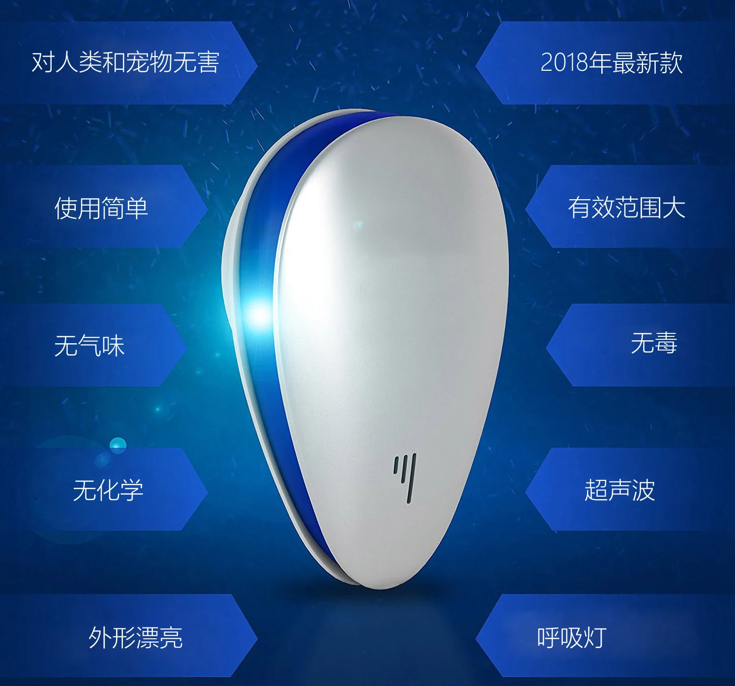 W&M Elektronische Ultrasone Anti Mosquito Insect Pest Mouse Repellent Repeller Pyrethroid Spiders mosquito fly EU US CN Plug