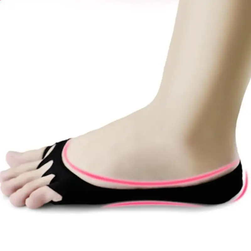 2 шт., массажные носки с пятью раздельными пальцами, износостойкость, открытый носок, носки-лодочки, Нескользящие невидимые женские