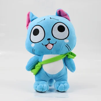 

27cm Happy cat cute plush cartoon doll toy hot anime FAIRY TAIL Etherious Natsu Dragneel animal cat soft stuffed doll for kids