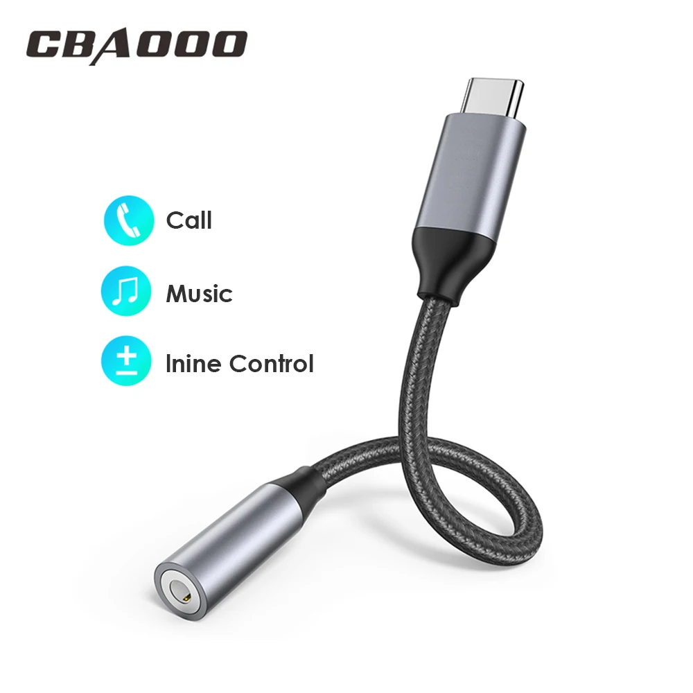 

USB C to 3.5mm AUX Earphone Cable Type c to 3.5mm Jack Headphone Audio Adapter For Huawei mate P20 pro Xiaomi Mi 8 9 6 Mix 2s