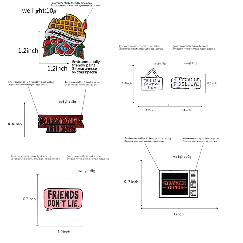 Странные Вещи эмалированные булавки коллекции друзья не лгут я думаю вафельные ТВ телевидение эмалевые броши, булавки для друзей