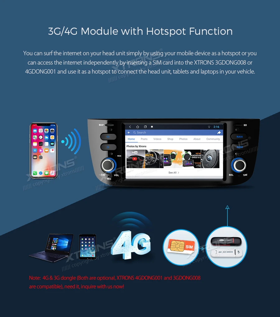 Flash Deal XTRONS 6.2" Android 8.1 Car DVD Player for FIAT Punto 199 310 / Linea 323 2012 2013 2014 2015 2016 Radio GPS WiFi TPMS USB SD 12
