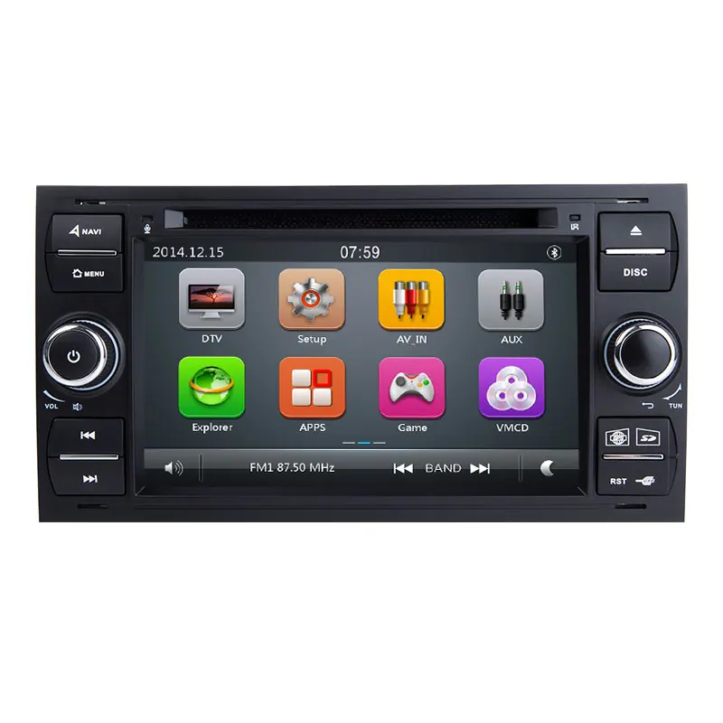 Perfect 2 din Car DVD Player Multimedia For Ford Fiesta Ford Focus 2 Mondeo 4 C-Max S-Max Fusion Transit Kuga AutoRadio GPS Navigation 1