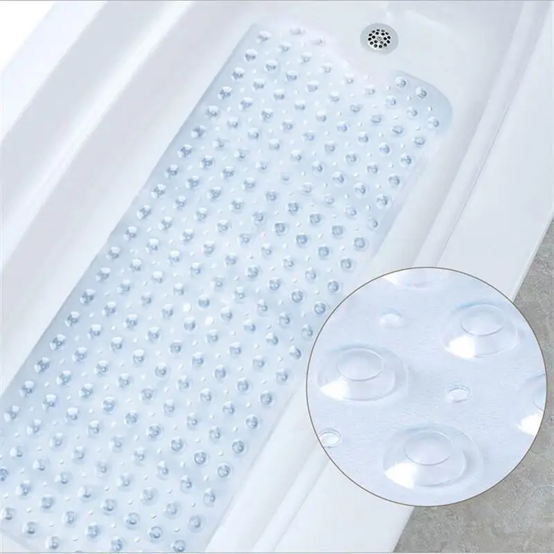 Spa Bath Tub Mat and Shower Mat With Drain Holes Suction Cups Extra