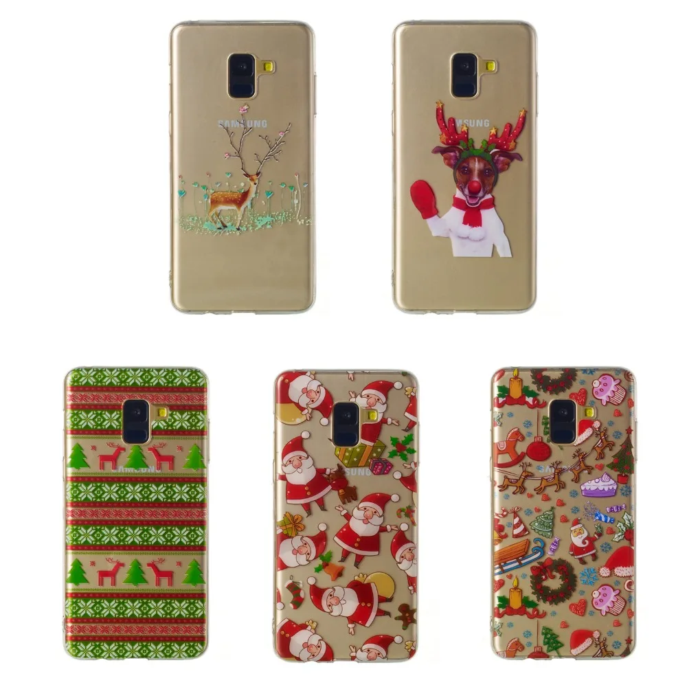 Christmas Gift TPU Coque For Samsung Galaxy J4 J3 A6 A8 Note 8 2018 Case Cover | Мобильные телефоны и аксессуары