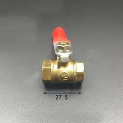 Dn6 1/8 "BSP Женский латунь мяч Клапан вода газ 57 psi отверстие 7 мм с красной ручкой