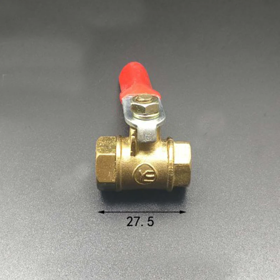 

DN6 1/8" BSP Female Brass Ball Valve Water Gas 57 PSI Hole 7mm With Red Handle