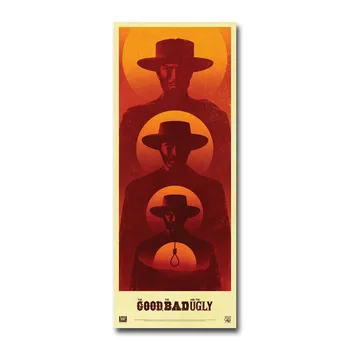 

Art Silk Or Canvas Print The Good the Bad and the Ugly Movie Poster 13x32 24x60 inch For Room Decor Decoration-004