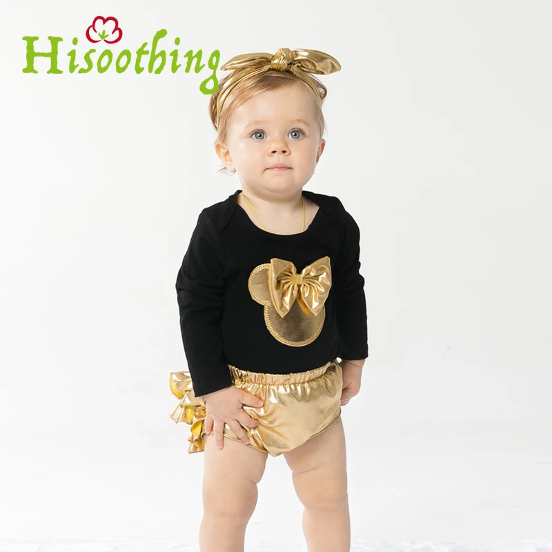 

2018 Kazakhstan Clothing Golden Pp Pants Suit Jumpsuit Baby Fashion Time-limited Fashion Cotton Baby Girls Long sleeve romper