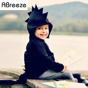 

90-130cm children clothes outerwear children coat baby girl jackets with rabbit kids tops Style Dinosaurs Brand Clothes