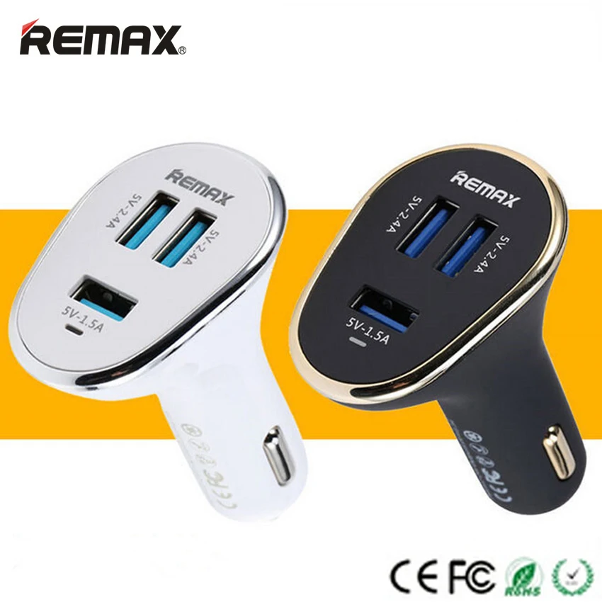 Cheapest REMAX USB Smart Car Charger Power Switch 3 Ports 6.3A Super