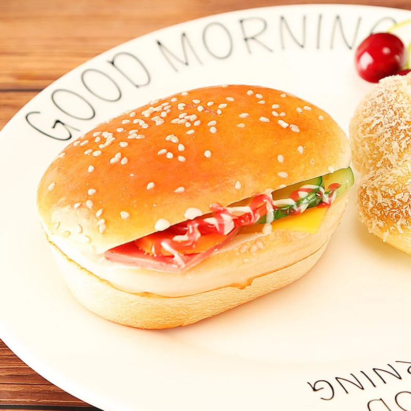 Artificial Hamburger Simulation Model Ornaments Fake Cake Bakery Room Photography props Christmas Window Decoration