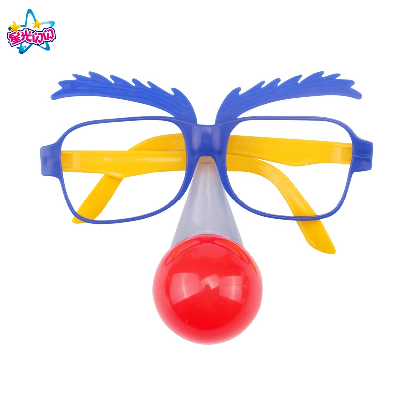 

Red GlowingNose Clown Fancy Dress Up Costume Party Props Fun Circus Clown Glasses Accessories Festive Party Supplies Decoration