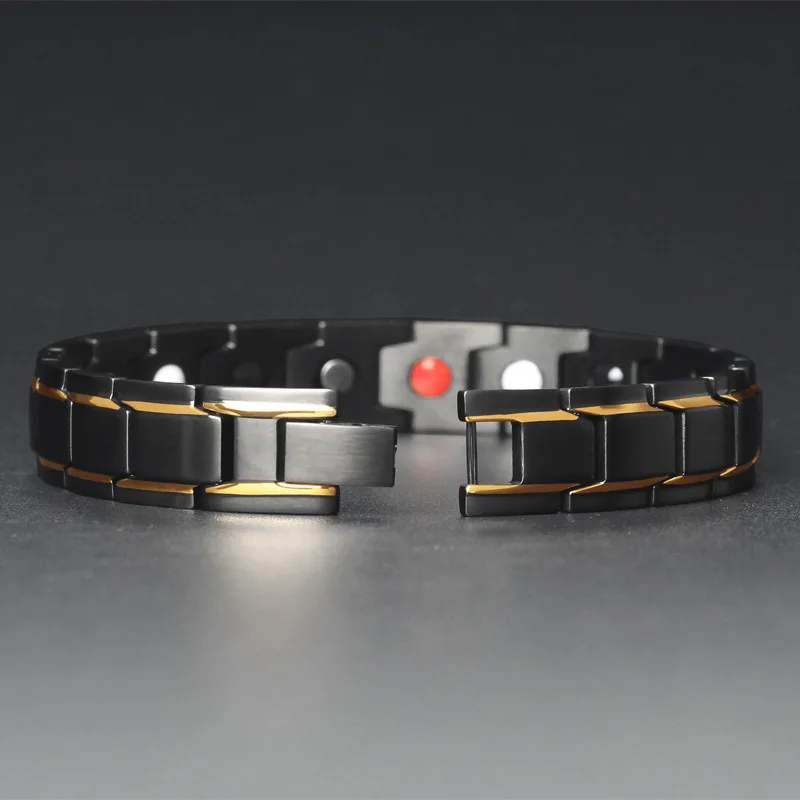 Безопасный магнитный браслет для женщин и мужчин из нержавеющей стали цепь новая мода био энергии Магнит анти-излучения браслеты и браслеты