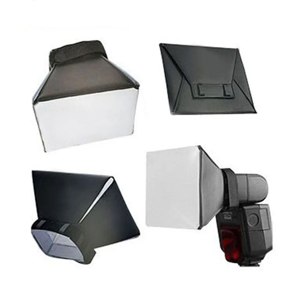 Portable Omni Bounce Softbox Kit Photography Flash Diffuser for Canon Pentax DSLR Speedlite Flash