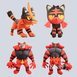 Аниме мультфильм 3 шт./компл. Incineroar Torracat Litten мягкие животные Мультяшные плюшевые куклы см роскошный подарок 20-33 см