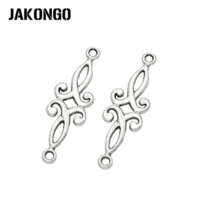 JAKONGO античный посеребренный цветок соединитель для изготовления ювелирных