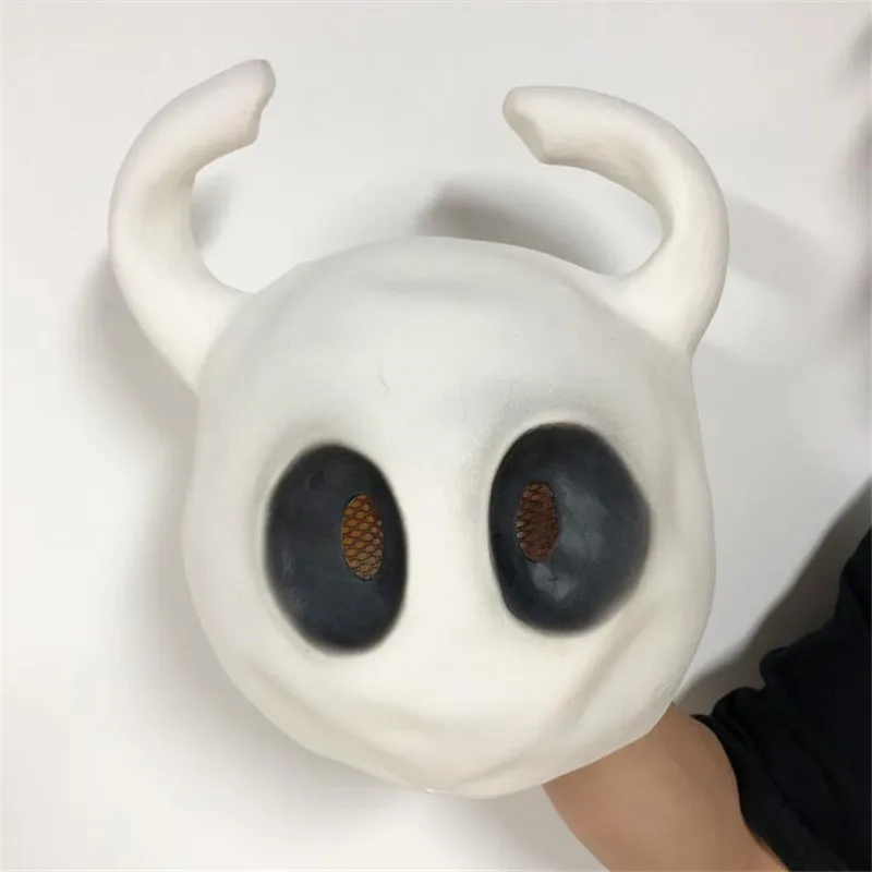 Hollow Knight Хеллоуин сценическое представление Праздничная Вечеринка косплей реквизит голова Обложка мультфильм игра полый рыцарь периферийная латексная маска подарок - Цвет: Hollow Knight