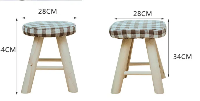 الإبداعية أريكة المنزل البراز خشب متين مقاعد البدلاء غرفة المعيشة الفن كرسي طعام صغيرة التصميم pouf الحد الأدنى الحديثة