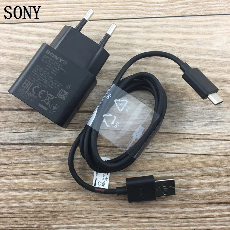 

Original for SONY Xperia XA1 ULTRA Plus XZ1 X COMPACT XZ Premium XZS L1 UCH12 EU fast Quick Charger adapter and USB Type C Cable