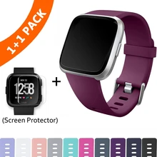 Сменный ремешок для Fitbit Versa/Versa Lite, мягкий силиконовый водонепроницаемый браслет, Аксессуары для браслета Fit bit Versa